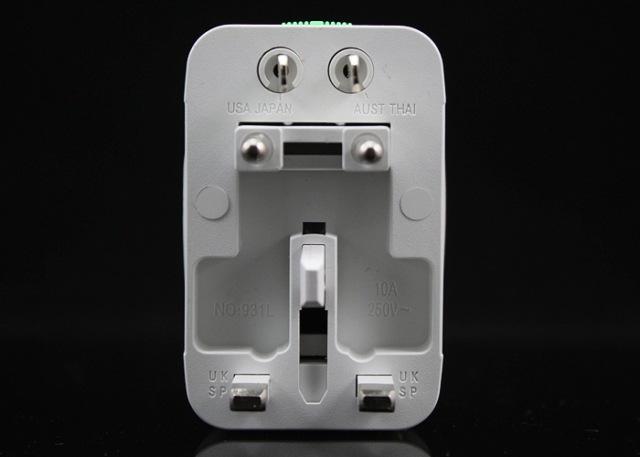 旅行插座usb充电多功能转换插头/全球通万能电源转换头/带usb接口图片